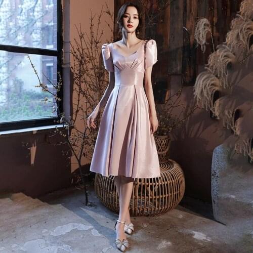 Special Occasion Dresses Vintage V-Neck Short Pleat Luxury Burgundy A-Line Backless Jersey Elegant Fashion Women Prom Gown E868