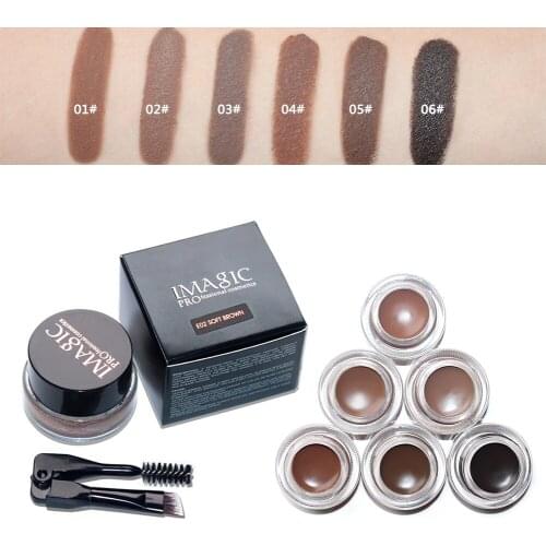 Professional Eyebrow Gel 6 Colors Eyebrow Enhancer Brow Enhancers Tint Makeup Eyebrow Brown With Brow Brush Tools