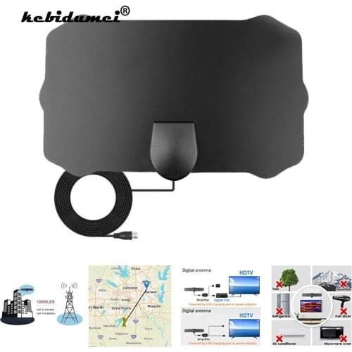 Dropship Indoor 1080P DTV Antenna Digital TV Antenna HDTV Antennas For Aerial DVB-T DVB-T2 HD Radius VHF UHF Signal Receiver New