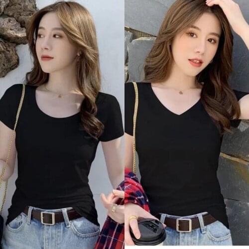 SAEEDNTON Women's Plain T-shirts