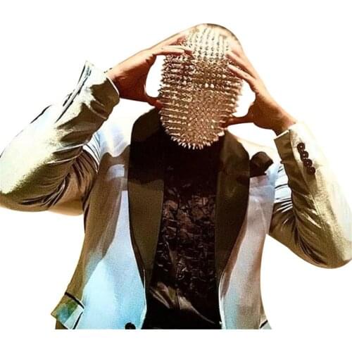 Studded Spikes Full Face Jewel Margiela Face Cover for Halloween Cosplay Funny LXY9