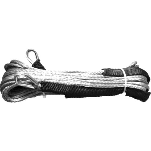 6mm x 15m synthetic winch lines uhmwpe plasma rope with thimble both ends free shipping