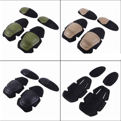 Tactical Knee Elbow Pads for Army Combat Uniform Interpolated Knee Protector Set Military Paintball Airsoft Suit 's Pads