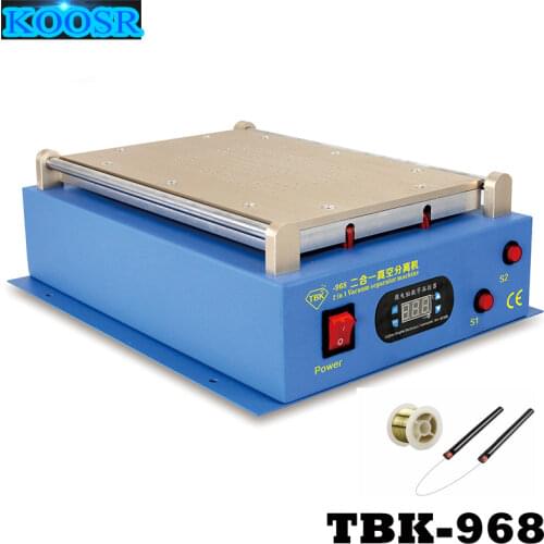 TBK-968 2 in 1 Multifunction LCD Repair Machine set Built-in Vacuum Pump Touch Screen LCD Separator for Samsung iPad