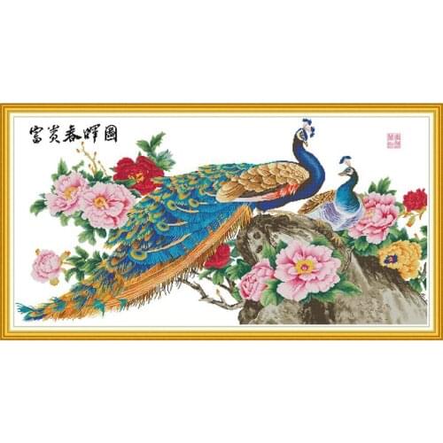 Everlasting Love Rich And Precious Spring Chinese Cross Stitch Kits Ecological Cotton Printed DIY Christmas Wedding Decoration