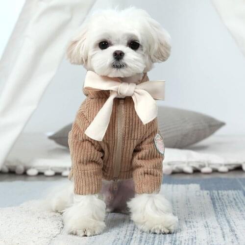 Corduroy Dog Clothes Winter Dog Coat Jacket French Bulldog Pet Clothes for Small Medium Dogs Costume Ropa Perro Pet Clothes Pug
