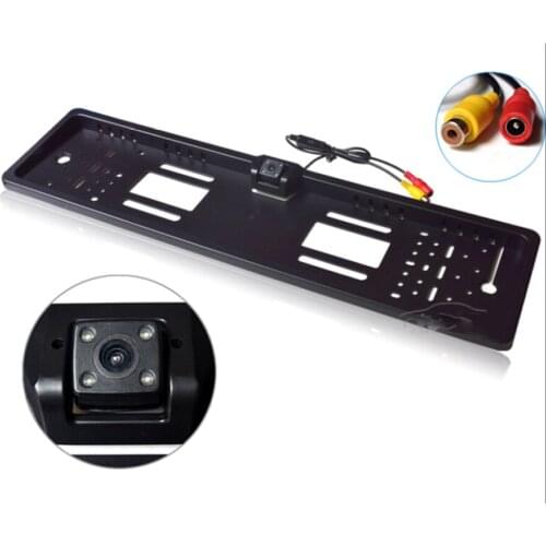 Waterproof European License Plate Frame Rear View Camera Auto Car Reverse Backup Parking Rearview Camera Night Vision 170 degree