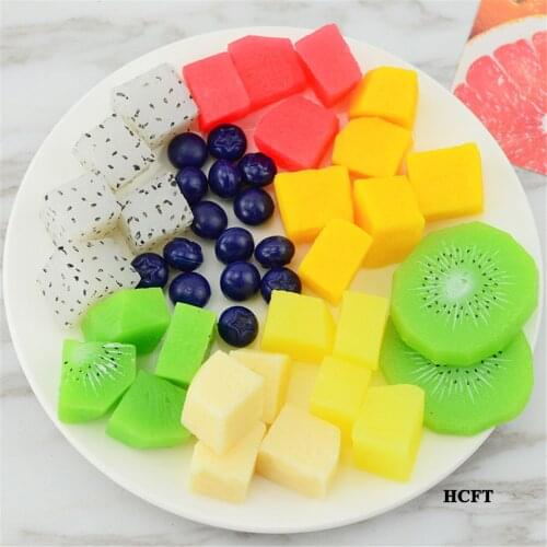 Yellow peach strawberry Dragon fruit Kiwi fruit watermelon apple mango orange lemon pineapple Simulation fake fruit slices