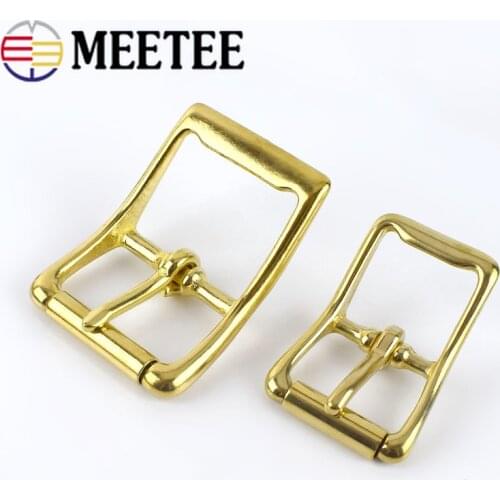 1pc 16/19/25/30/32/38mm Solid Brass Men Belt Buckles Metal Pin Buckle For handbags Belts Adjust Clothes Strap DIY Leather Crafts