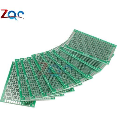 2pcs 4x6cm FR-4 Double Dual Side Prototype PCB Universal Printed Circuit Board 4cm * 6cm 40mmx60mm 4*6cm