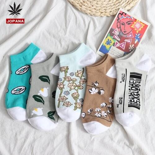 2021 Ship Summer Socks Cotton Flower Cotton Socks Casual Trend Neutral Socks for Men and Women
