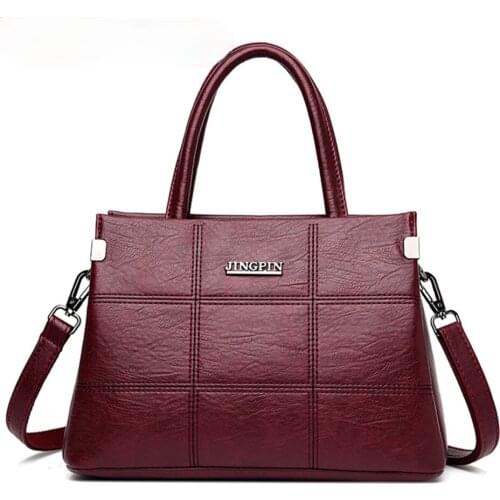2021 partition Leather Luxury Handbags Women Bags Designer Handbags High Quality Casual Tote Bags For Women Shoulder Bag