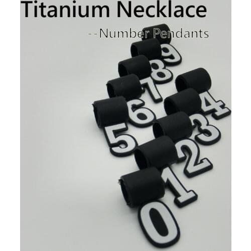 2016 Wholesale Titanium Sports Necklace Accessories Silicone Lucky Number Pendant