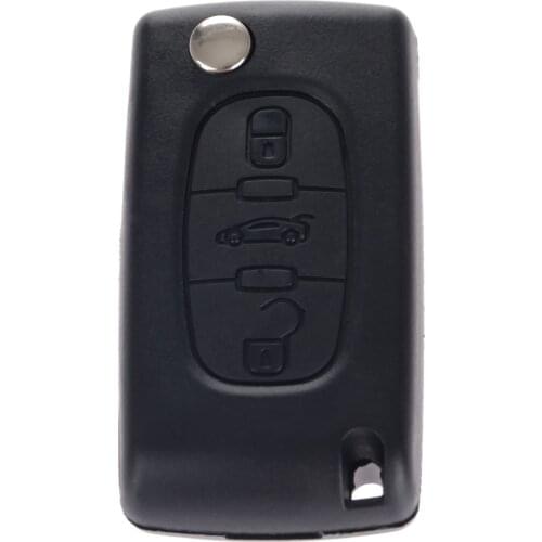 3 Buttons Auto Flip Folding Remote Entry Key Fob Case Cover Blank Blade For Citroen C4 Picasso C5 C6 Replacement Car Key Shell
