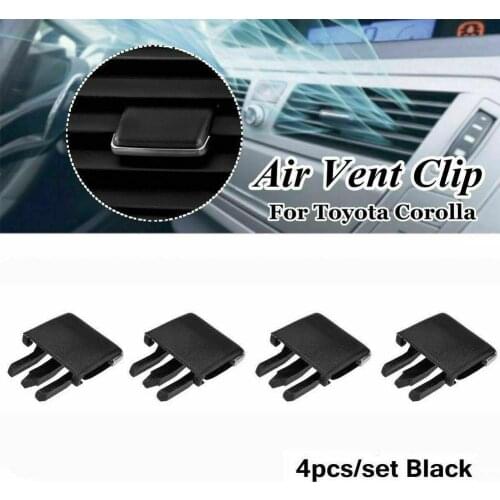 4X Car Air Conditioning Vent Car Center Dash A/C Outlet Louvre Blade Slice Leaf Clips Fit For Toyota Corolla 2004-2010