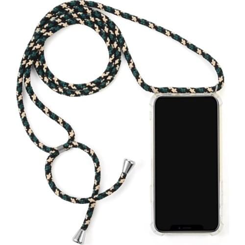 Clear TPU Phone Case For iPhone 12 11 Pro Max With Necklace Lanyard Neck Strap Rope Cord for iPhone 6 7 8 plus x xs xr xs max