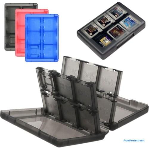 24 in 1 Protective Case Game Cards Cartridge Holder Storage Box Organizer Shockproof Shell Portable for Switch 3DS 2DS/DS