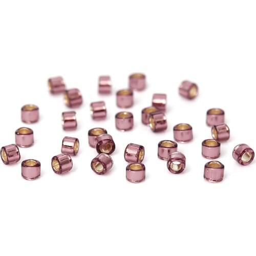 DoreenBeads 11/0 Japanese Glass Seed Beads Round Brand Luster Blue Silver Color Center Purple 1.7x 1.3mm, Hole: 0.6mm,5 Grams