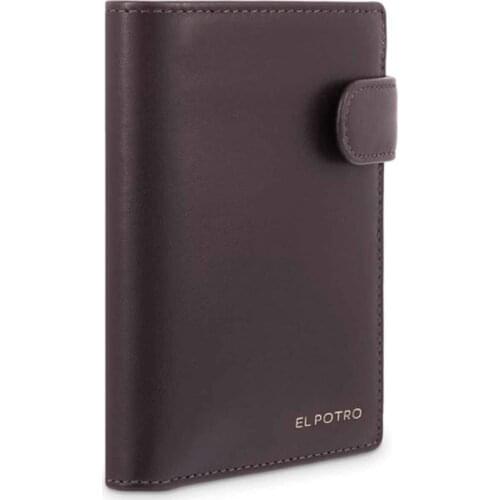 EL POTRO American leather wallet with brown purse, Boston style