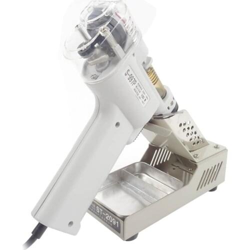 Electric Vacuum Pump Solder Sucker Double Suction Pump Soldering Iron Desoldering Gun 220V Electric Adjustable Soldering Suction
