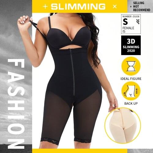 Tummy Control Shapewear for Women Seamless High Waist Trainer Slim Shaeth Fajas Bodysuit Open Bust Mid Thigh Trimmer Body Shaper