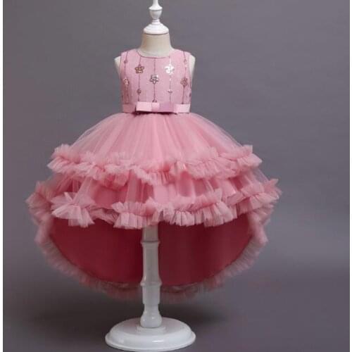 Hot sales 2019 New free shipping girls clothing beautiful Princess dress girls lace dress New Years clothes dresses