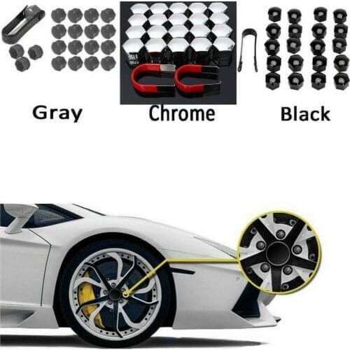 Auto Hub Screw Cover Bolt Rims Exterior Decoration Special Socket Protection 20Pcs Car Wheel Nut Caps Dust 17mm & Removal Tool