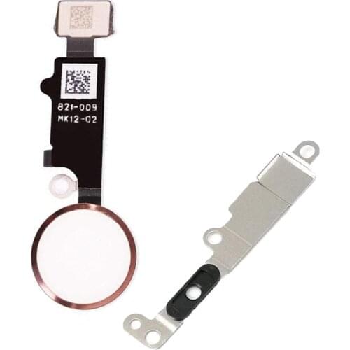MHCAZT 2pcs/lot Assembly parts Home button for iPhone 7 Home Button Flex Cable with Metal Bracket