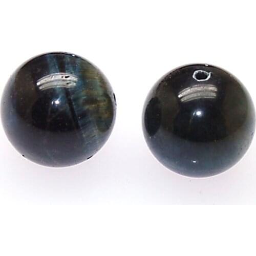 Miasol 15" Natural Stone 16MM Blue Tiger Eye Round Spacer Beads Semi Precious Stone For Diy Bracelet Jewelry Making