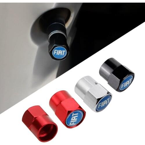 Fashion Metal Car Accessories Tire Stem Valve Caps for Fiat Aegea Doblo Panda Uno Palio Tipo 500 500c Wheel Cover Accessories