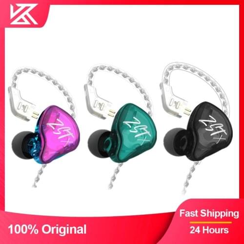CCA KZ ZST X Dual Driver Earphone Headset Dynamic And Armature Detachable Sports Cable Monitors Noise Isolating For Hifi Music