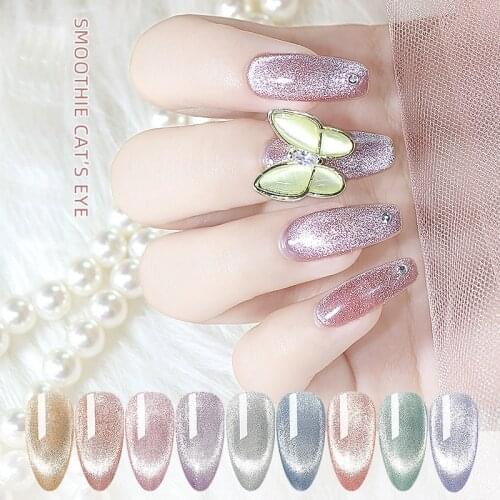 SKVP 8ML Cat Eye Nail Gel Polish Jade Top Coat Shining Varnish Semi Permanent Magnetic Lacquer Primer Nail Art Gel Varnish