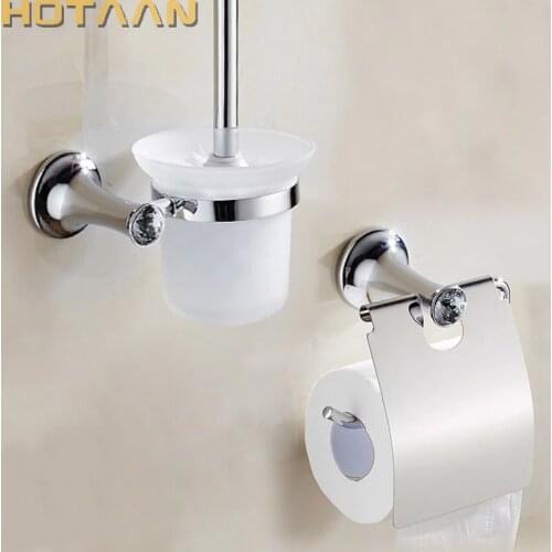 HOTAAN New Free shipping,stainless steel Bathroom Accessories Set,toilet brush holder,Paper Holder,bathroom sets,Chome Plated