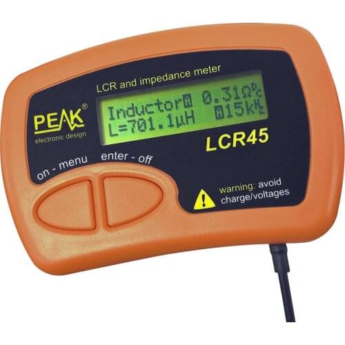PEAK ELECTRONIC DESIGN LCR45 LCR Meter, Hand Held, 200 kHz, 10 H, 10000 µF, 2 Mohm