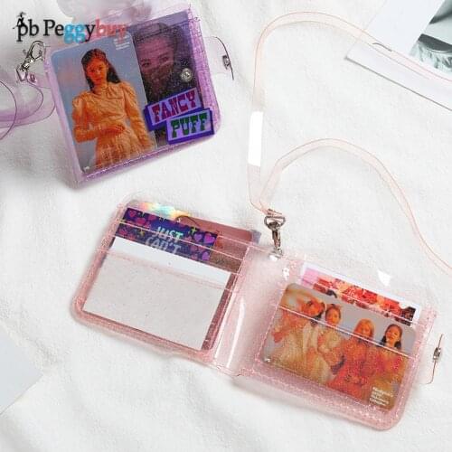 Transparent Fashion Coin Purse Women PVC Clear Short Purse Glitter Wallet Ladies Jelly Bag Card Case Holder Bags For Women 2021