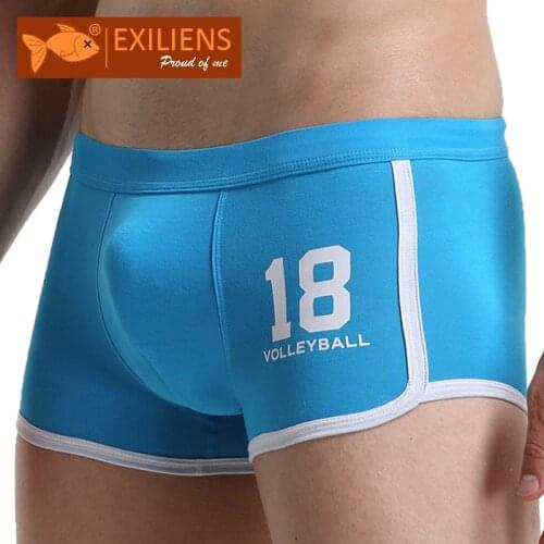 EXILIENS New Mens Underwear Boxer Men Boxers Hombre Cotton Volleyball Cuecas Masculina Boxershorts Man Panties Size L-3XL 1005