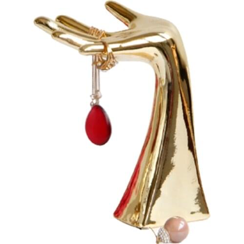 Home Decoration European Elegant Women Home Furnishing Rose Gold Crafts Decoration Creative Gesture Ornaments Shelf Decor