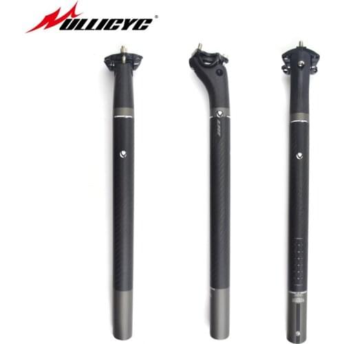 Ullicyc 3k matte Full Carbon Fiber Bicycle Seatpost Superlight Seat Post Bicycle Parts 27.2/30.8 /31.6 *350-400MM Offset 25mm
