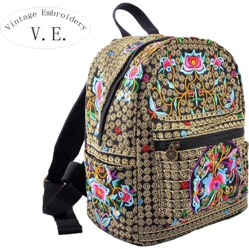 Vintage Embroidery Travel Bags