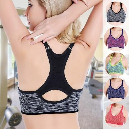 Women Sports Bra Strap Padded Top Fitness Running Gym Athletic Underwear Female Gather Sexy Comfortable Shockproof Yoga Vest H12