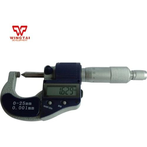 0-25mm 0.001mm Cuspidal Head Digital Micrometer For Film
