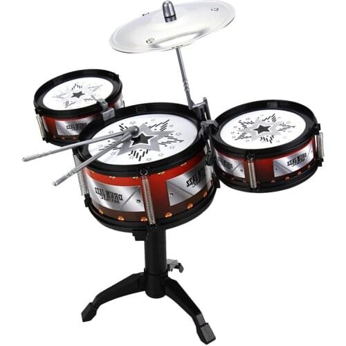 10Pcs Wireless Jazz Drum Cymbal Set Musical Instrument Development Kids Toy
