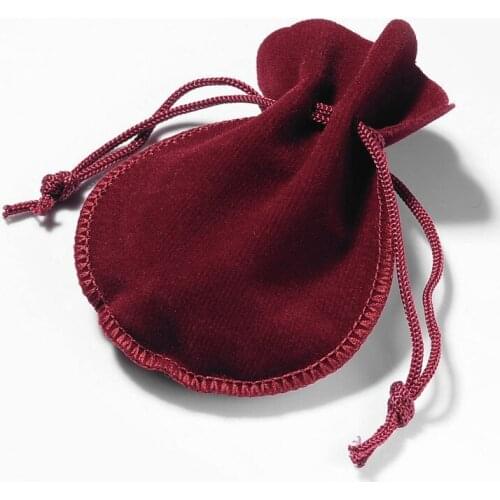 200pcs Velvet Jewelry Bag Gift Packing Bags Storage 90x70mm MediumVioletRed /Red /HotPink /Black /CoconutBrown /MediumBlue