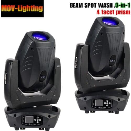 2018 NEW LED moving head 200w double gobo wheels with Spot Beam Wash 3in1 function for DJ Bar Lighting