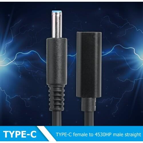 DC Jack Charger Adapter Converter Household Computer PD USB C Female to 4.5x3.0mm Accessory for HP Laptop