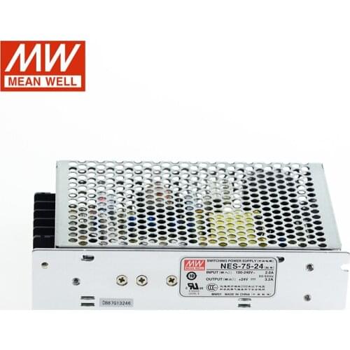 Original MEAN WELL NES-75-24 75W Switching Power Supply 110/220VAC to 24V DC 3.2A 75W Meanwell Power Unit Transformer NES Series