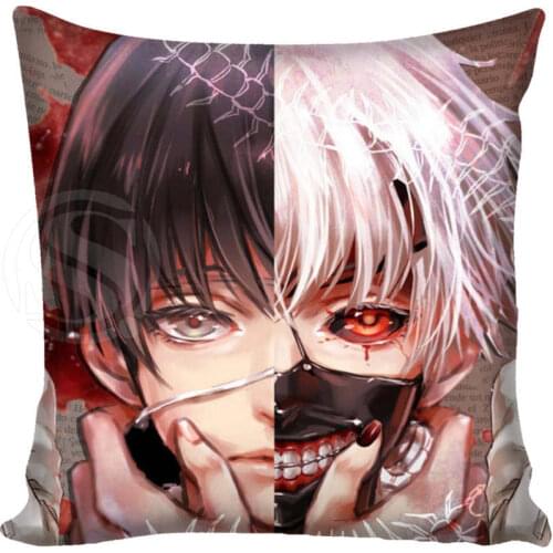 Tokyo Ghoul Pillowcases zipper pillow 35x35cm 40x40cm 45x45cm 60x60cm two sides Pillow Case Custom your image