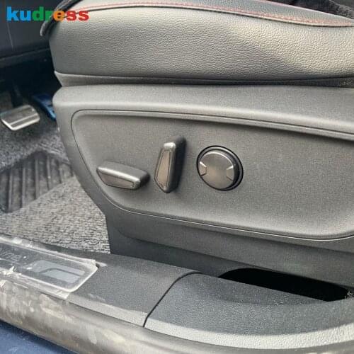 For Ford Kuga Escape 2020 2021 Carbon Fiber Car Interior Seat Adjustment Switch Decoration Cover Trim Sticker Accessories