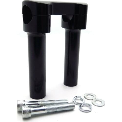 For Harley davidson Aftermarket free shipping motorcycle parts 6in / 6" Tall 1.25" Mount Hefty Handlebar Riser/Top Clamp Kit bla