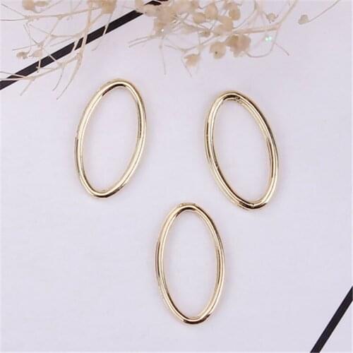 DoreenBeads Fashion Zinc Based Alloy Connectors Marquise Chinese Knot Flower Multistyles Gold Color Jewelry DIY Findings, 20 PCs